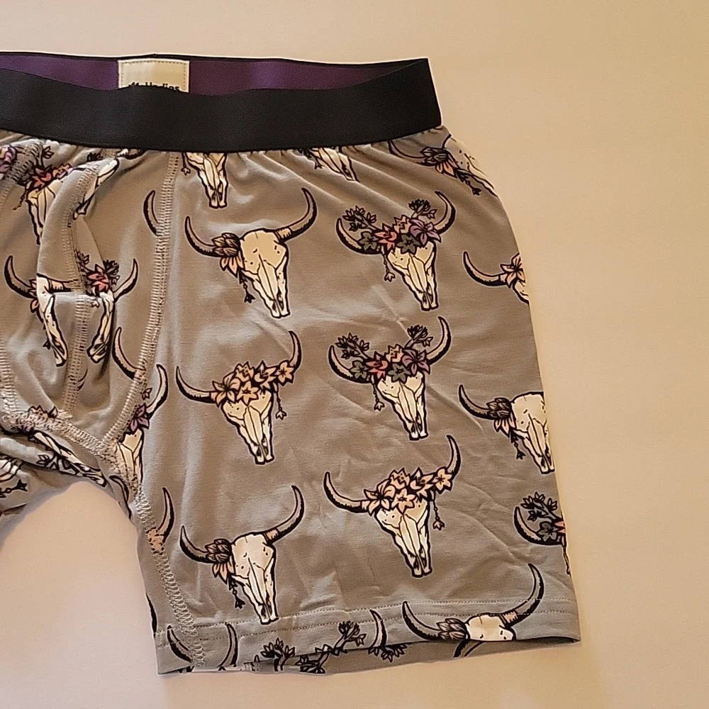 Meundies Men's Boxer Brief Underwear Bull Skull Size Medium - Picture 4 of 4